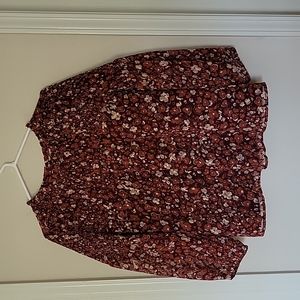 Susana Burgundy Floral Blouse